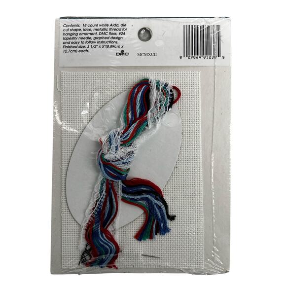 Lot of 4 Christmas Counted Cross Stitch Kits Santa Snowman Oranament New - Picture 7 of 15